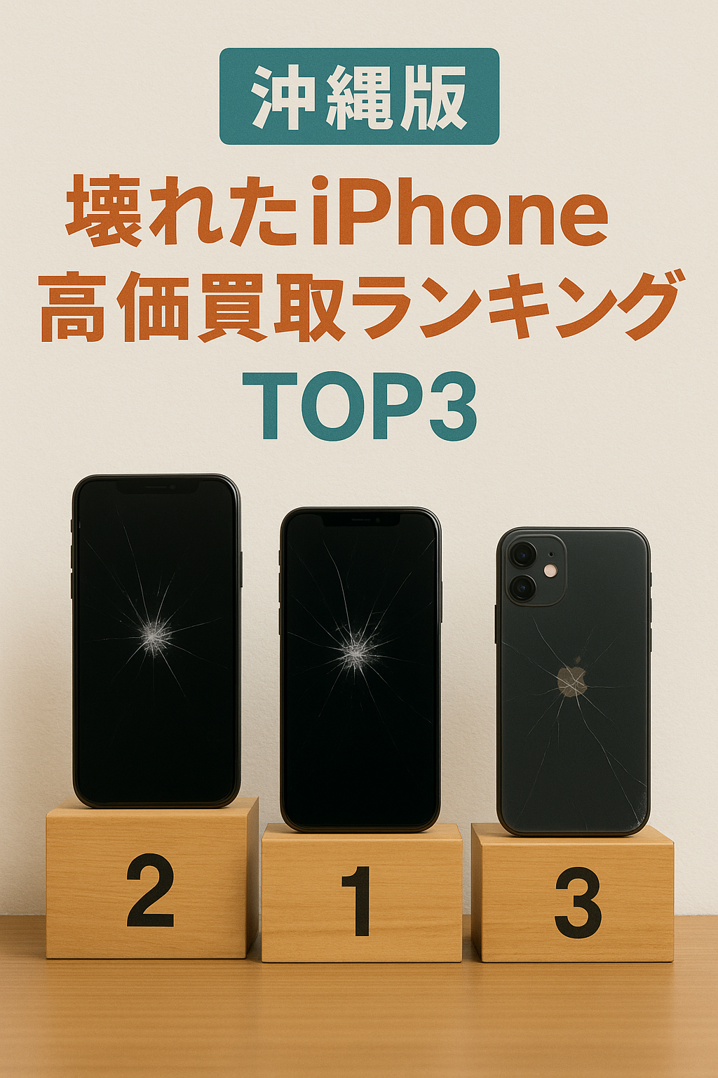 【沖縄版】壊れたiPhone高価買取ランキングTOP3|画面割れ・水没もOK!